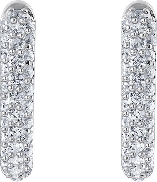 Actual product image Thomas Sabo Hoop earrings with white zirconia pavé (925 sterling silver)