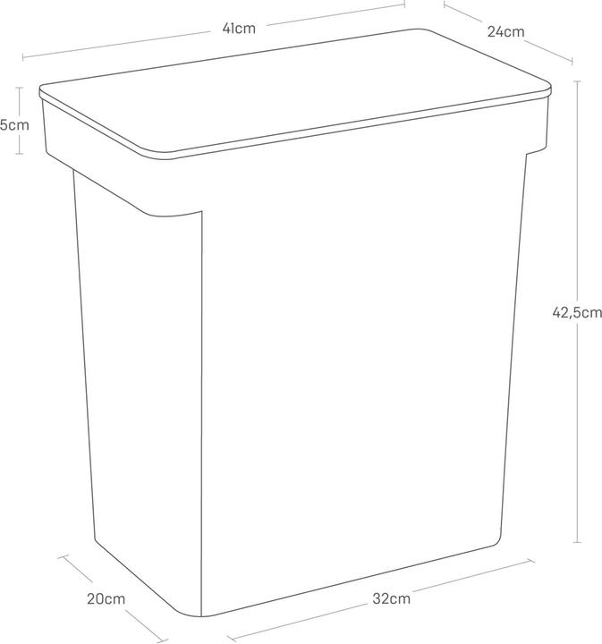 Actual product image Yamazaki Airtight waste bin with castors TOWER (25 l)