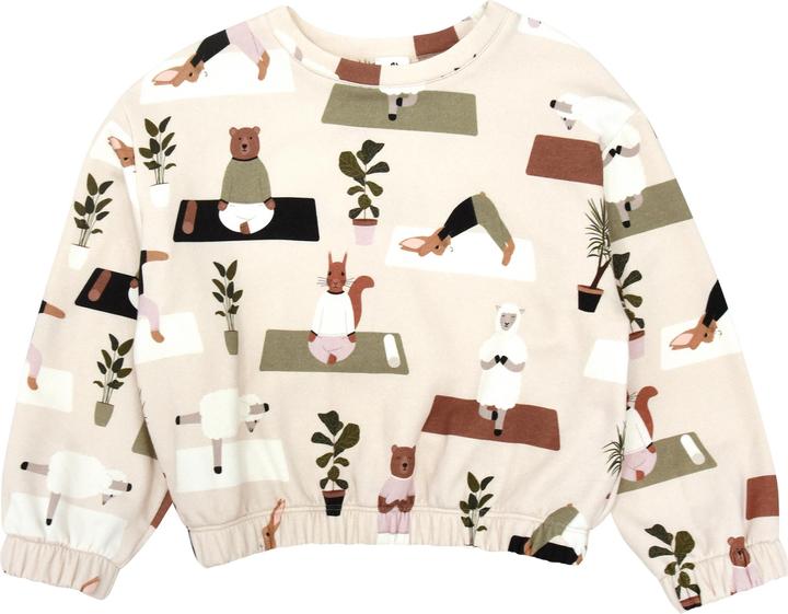 Hebe Warmes Sweatshirt mit Yoga-Aufdruck