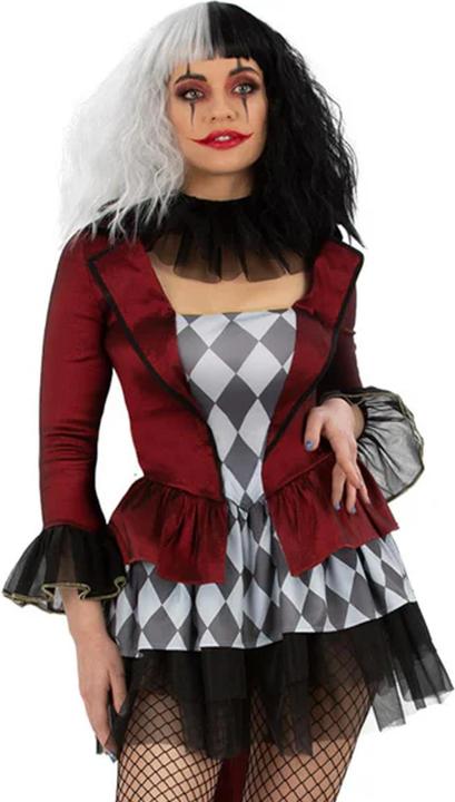 Actual product image Smiffys Womens/Ladies Evil Jester Costume Set (L)