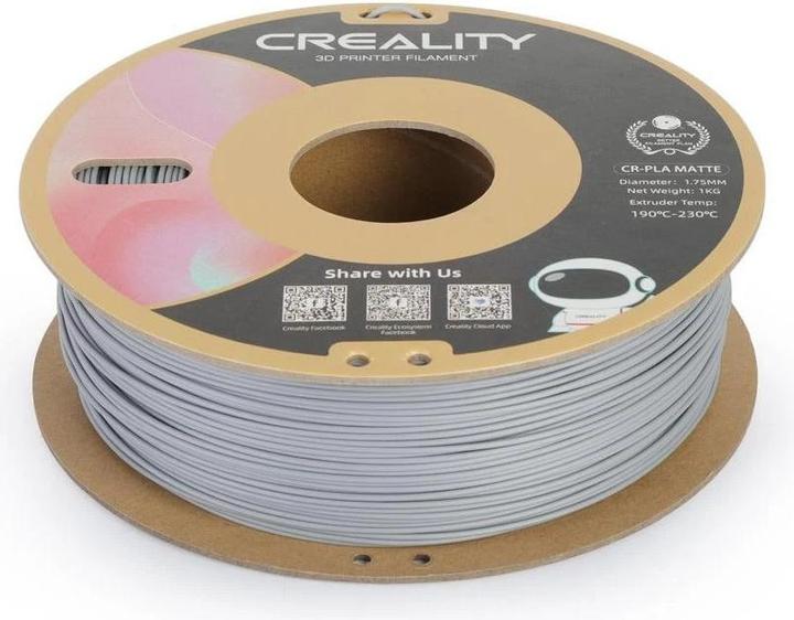 Creality Cr-Pla Matte (PLA, 1.75 mm, 1000 g, Gris)