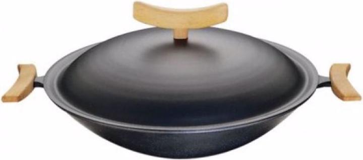 Spring Wok (35 cm, Wok Pfanne, Gusseisen)