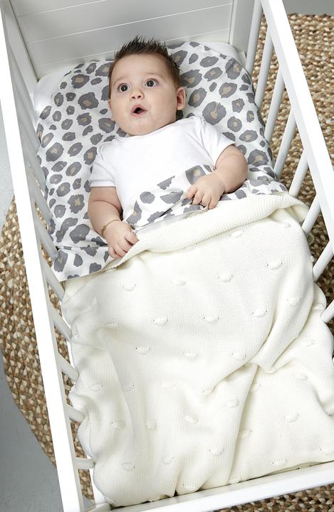 Actual product image Meyco Baby blanket large Knots - offwhite - 100x150cm