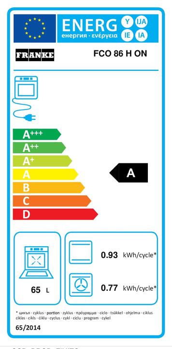 Energy Label Franke Landhausofen