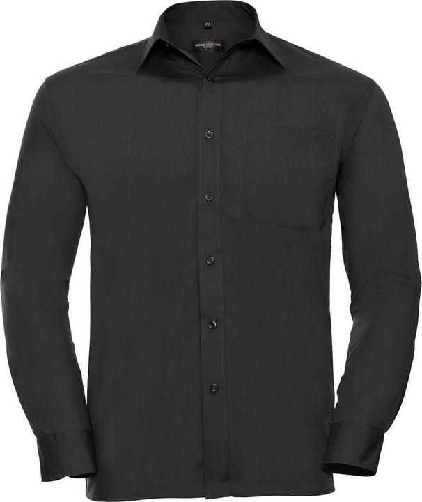 Actual product image Russell Mens Poplin Easy-Care Long-Sleeved Shirt (S)
