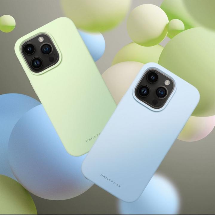 Actual product image Roar Back panel cover case CLOUD SKIN for IPHONE 15 Pro Light green (Apple iPhone 15 Pro)