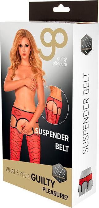 Actual product image Guilty Pleasure Gp Printed Suspender Belt L (L)