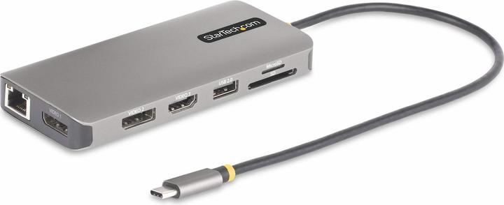 Immagine prodotto StarTech COM Adattatore multiplo USB-C a tre monitor 2x 4K 60Hz + 4K 30Hz HDMI e DP 4x USB-A 100W GbE L (USB-C, 4 Porti)