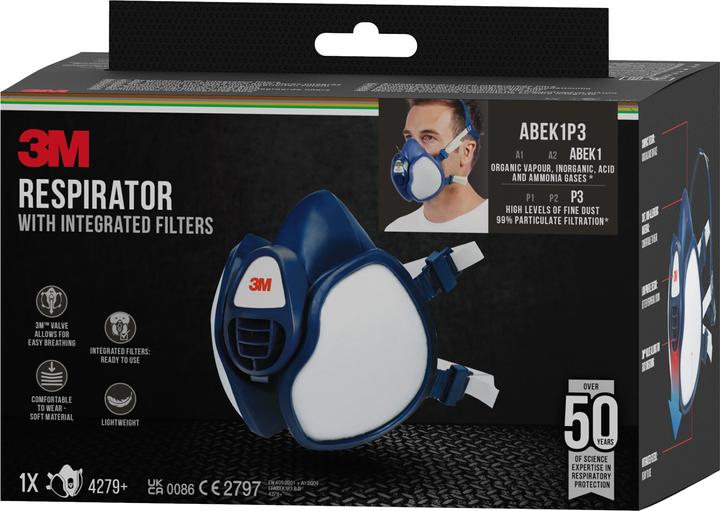 Produktbild 3M Atemschutzmaske (ABEK1, ABEK1P3, 1 x)