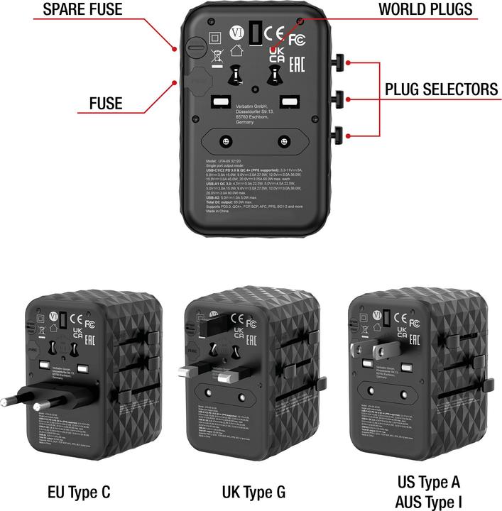 Image du produit Verbatim Adaptateur universel de voyage