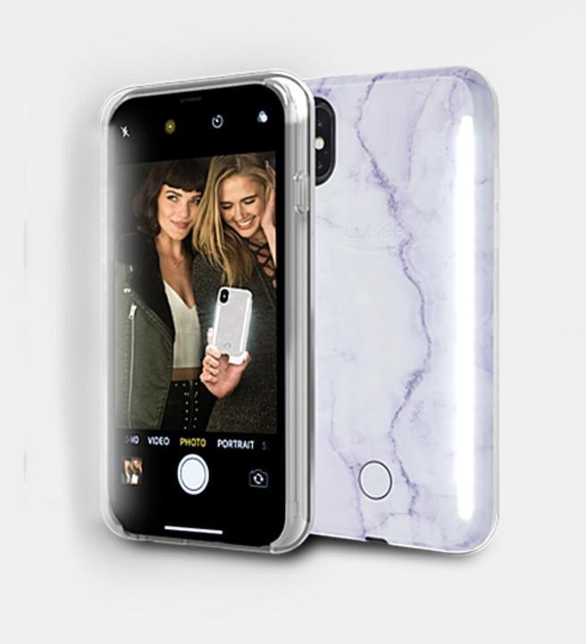 Actual product image LuMee Duo Marble Selfie LED Case (Apple iPhone XS, Apple iPhone X)