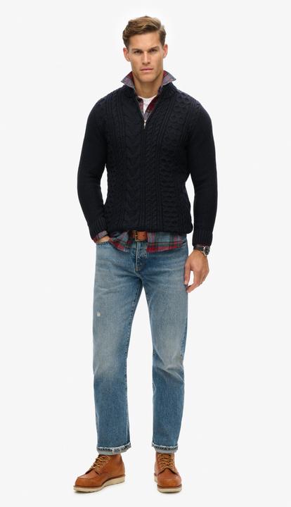 Actual product image Superdry half-zip knit weater uperdry jacob cable (S)