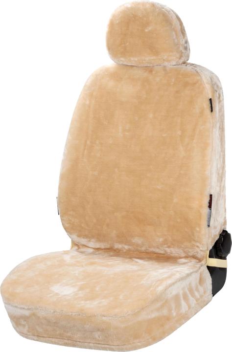 Actual product image Walser Car seat cover "Teddy" - faux fur - beige