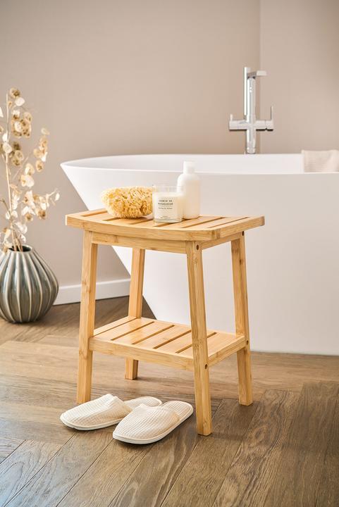 Actual product image Zeller Present Stool w. shelf, bamboo