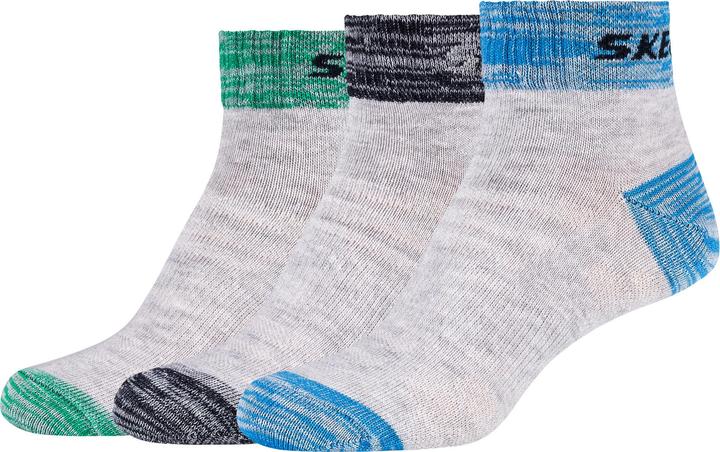 Actual product image Skechers Girls Mesh Ventilation Quarter 3p (pack of 3, 27, 30)