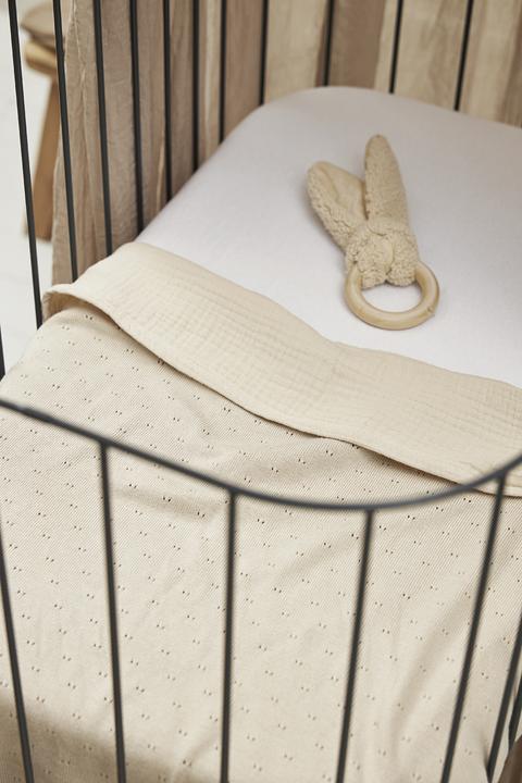 Produktbild Meyco Baby Uni kinderbettlaken - pre-washed musselin - soft sand - 100x150cm