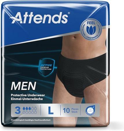 Immagine prodotto Attends Uomo 3 Protezione L nero Btl 10 pz. (10 x, L)