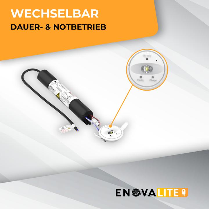 Immagine prodotto Enova ELED 200106 - Faretto di emergenza a LED da incasso alla prova. (150 lm)