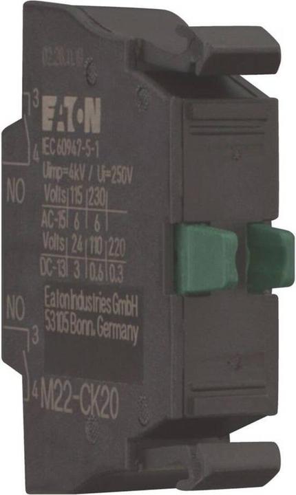 Produktbild Eaton M22-CK20 Kontaktelement 2 Schliesser 230 V/AC, 24 V/DC 1 St.
