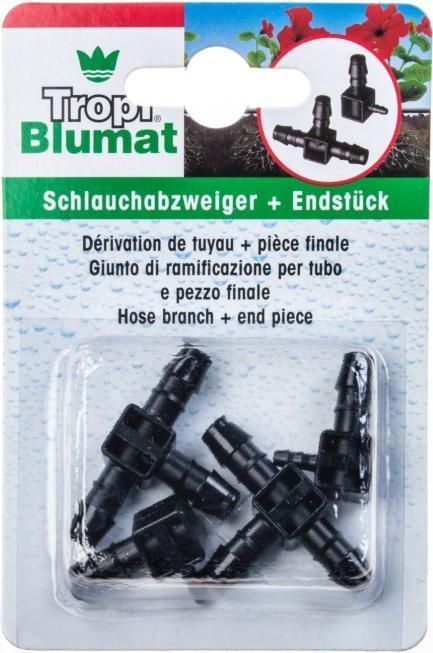 Produktbild Blumat Schlauchabzweigung und Endstück (Tropfbewässerung Verbinder + Abzweiger)