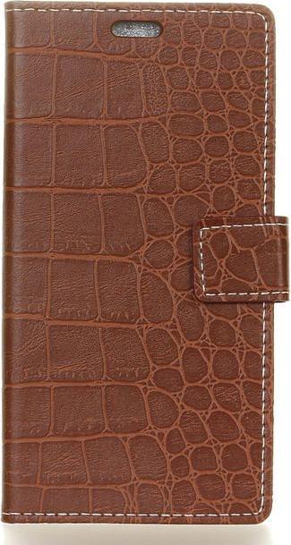 Produktbild MU Classic Leder Hülle mit Krokodiltextur (Alcatel 3x)