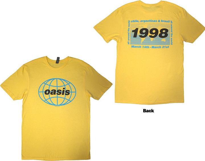 Oasis 1998 World Tour - South America Back Print