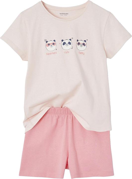 Immagine prodotto Vertbaudet 3er-Pack Mädchen Sommer-Schlafanzüge PANDA mit Recycling-Baumwolle (140)