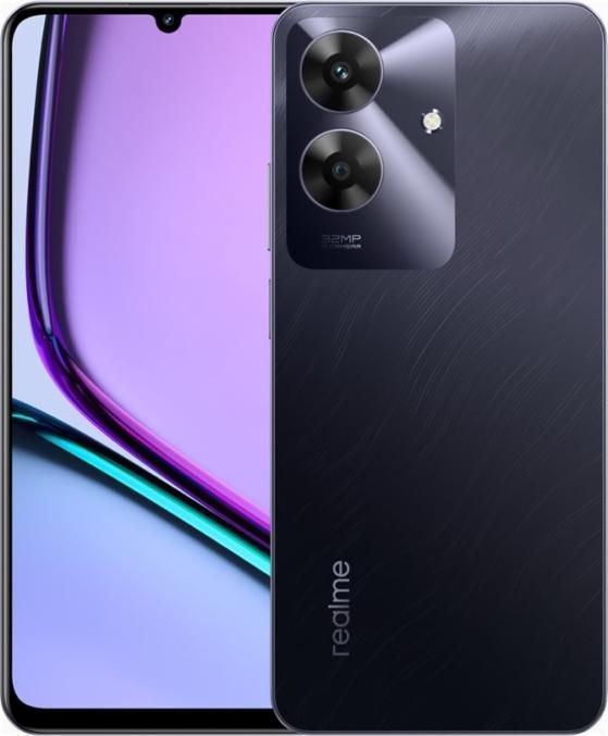 Actual product image realme Note 60 (128 GB, Marble Black, 6.74", Dual SIM, 32 Mpx, 4G)