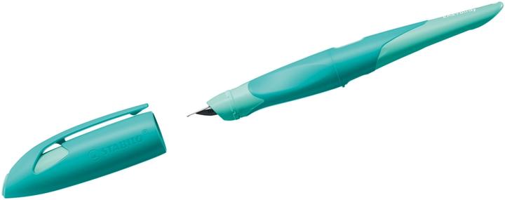 Actual product image STABILO Ergonomic school fountain pen for right-handers with standard nib M - EASYbirdy Pastel (Mint, Green, 1 x)