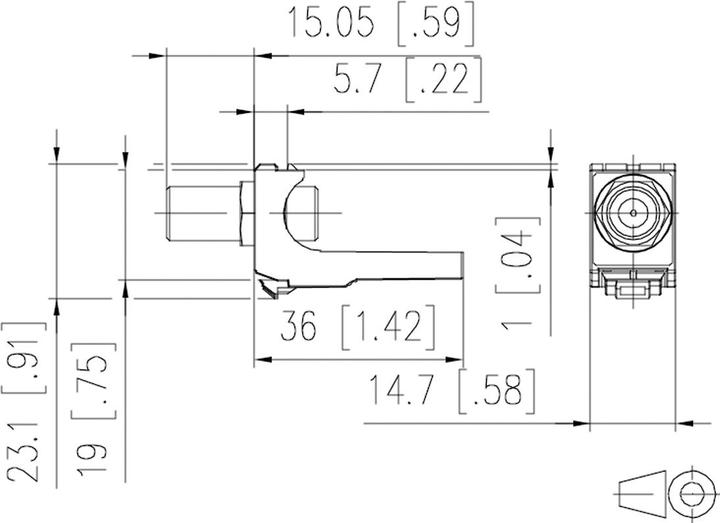 Productafbeelding Metz Connect BTR x-DAT modul KOAX modul F/F Doorvoerkoppeling coaxiaal met F-connector lichtgrijs (36 mm)