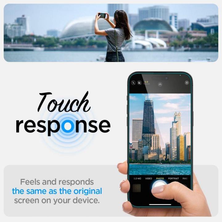 Actual product image Spigen Glass.tR EZ Fit (2 Piece, Apple iPhone 14 Pro Max)