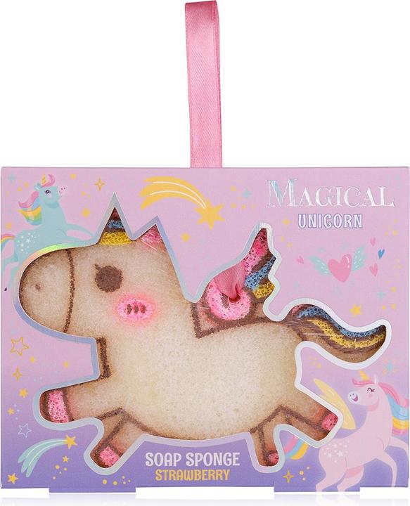 Accentra Seifenschwamm (Schwamm mit Seife getränkt) MAGICAL UNICORN (Seifenlotion)