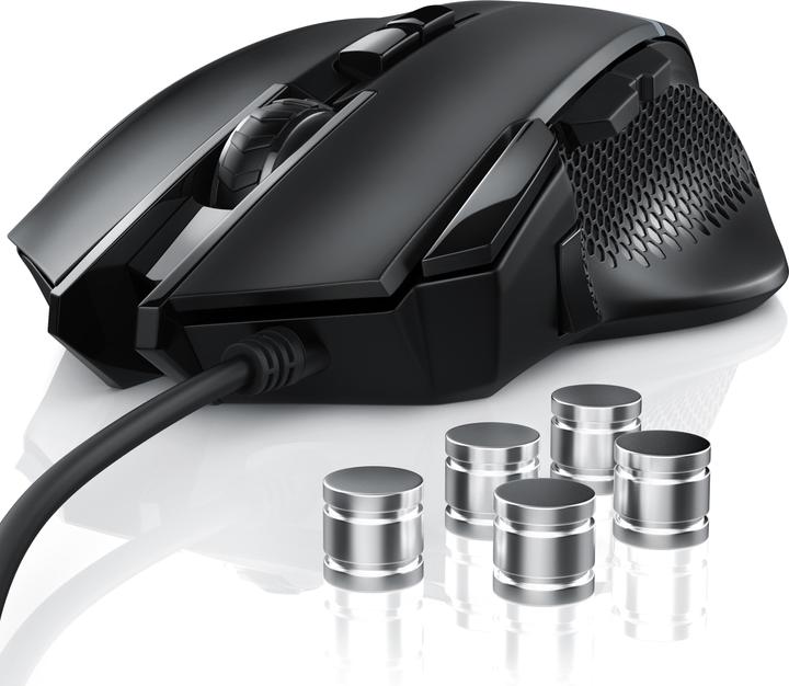 Image du produit CSL Souris de jeu filaire 500 dpi, ergonomique, 3200 dpi, fréquence d'échantillonnage sélectionnable (Filaire)