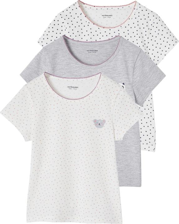 Vertbaudet 3er-Pack Mädchen T-Shirts mit Tieren