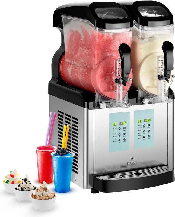 Actual product image Royal Catering Slush Machine - 2 x 6 litres - minimum temperature: -20 °C - ice cream function (EU plug)
