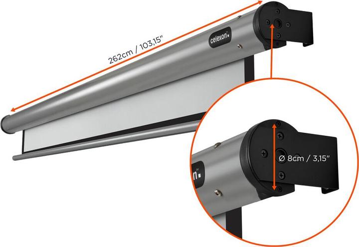 Productafbeelding Celexon Home Cinema elektrisch scherm - Scherm - Plafondmontage mogelijk, geschikt voor wandmontage. (103.54", 16:9)