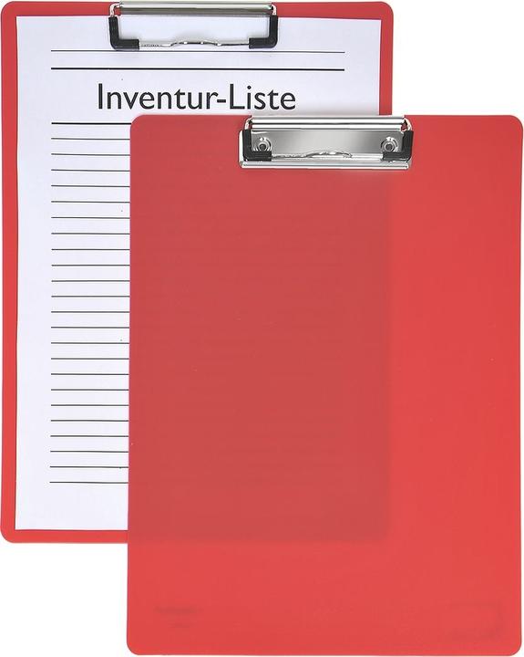 Foldersys Clipboard A4, firm clamping effect, clamp with protective plastic corners, PP, choice of colors