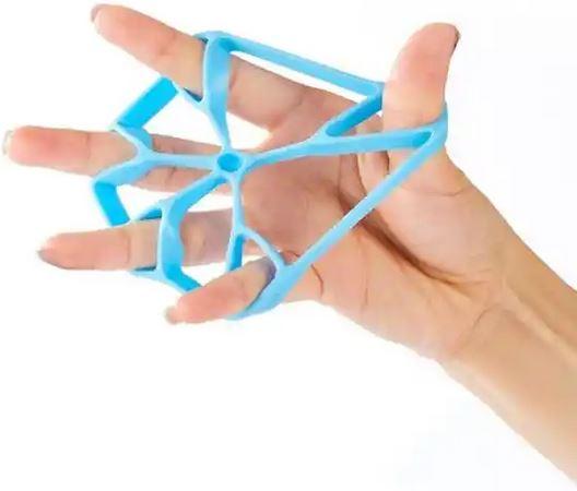 PhoneLook Hand- und Fingermuskelgummi aus silikon für Fingerkraft Training Hellblau