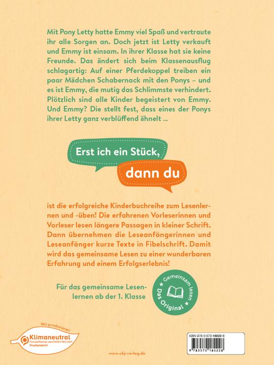 Actual product image Erst ich ein Stück, dann du - Kleines Pony, grosses Glück (German, Patricia Schroeder, Eva Czerwenka, 2022)