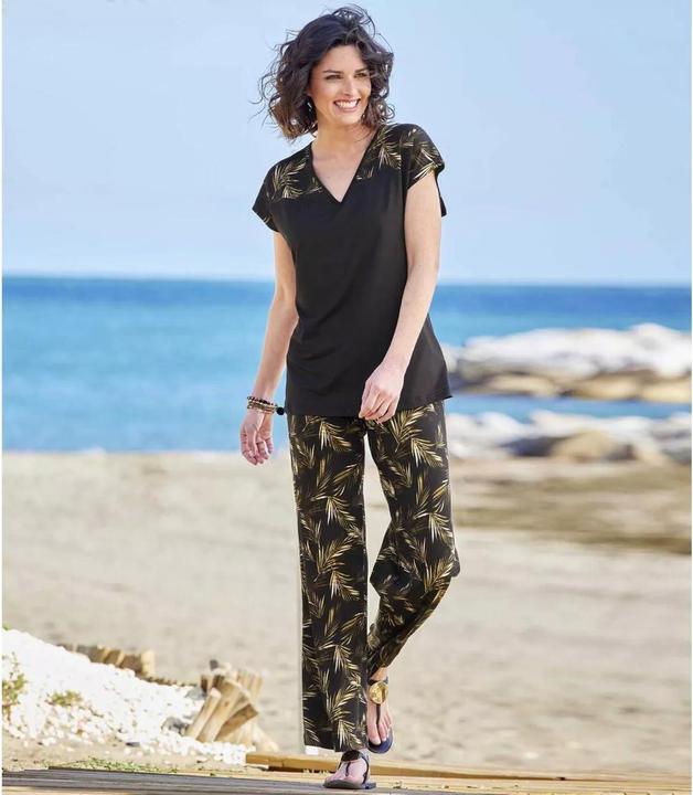 Immagine prodotto Atlas For Women Set top e slip donna/donna con stampa di palme (M)