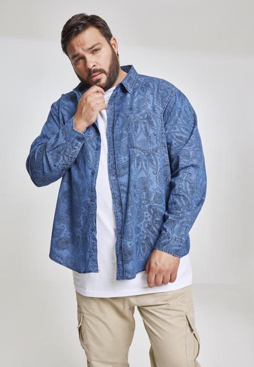 Image du produit Urban Classics Printed Paisley Denim Shirt (S)