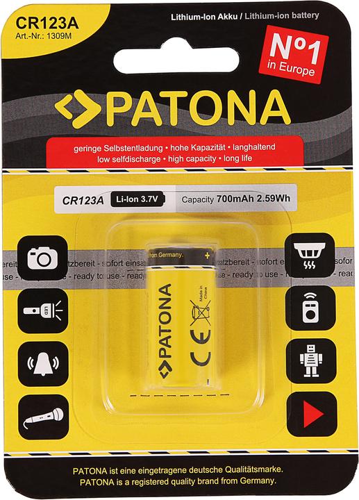 Actual product image Patona CR123A (Camera battery)