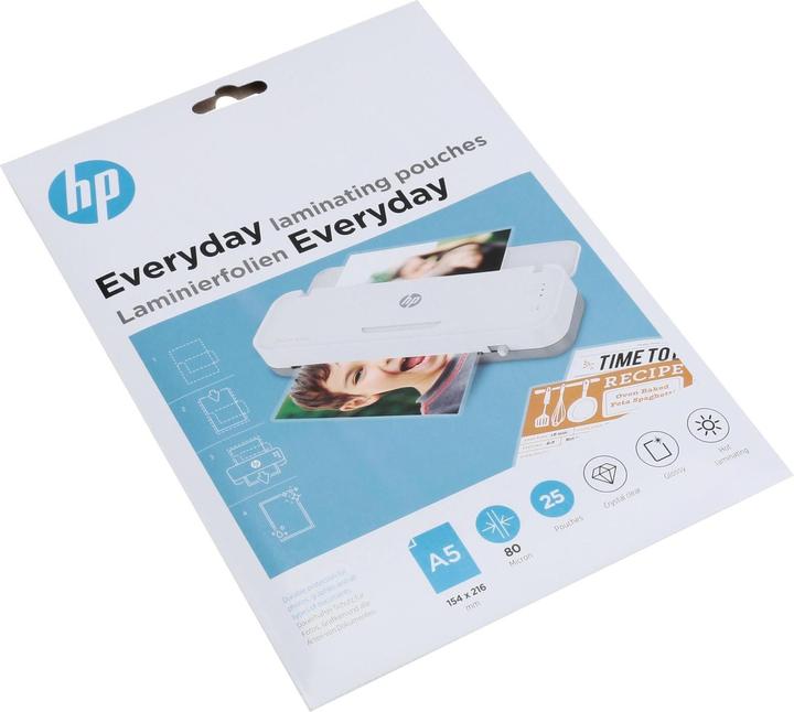 HP Laminierfolie Everyday A5, 80 µm, 25 Stück, Glänzend (A5, 25 Stück, 80 µm)