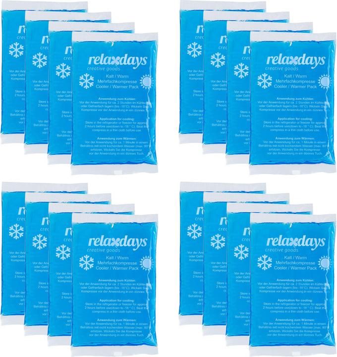 Relaxdays 16x Kühlpad (16 x, 100 g)