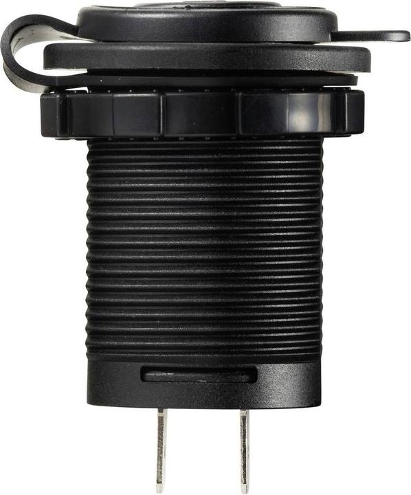 Actual product image Tru Components USB A + USB C built-in socket illuminated LED, round