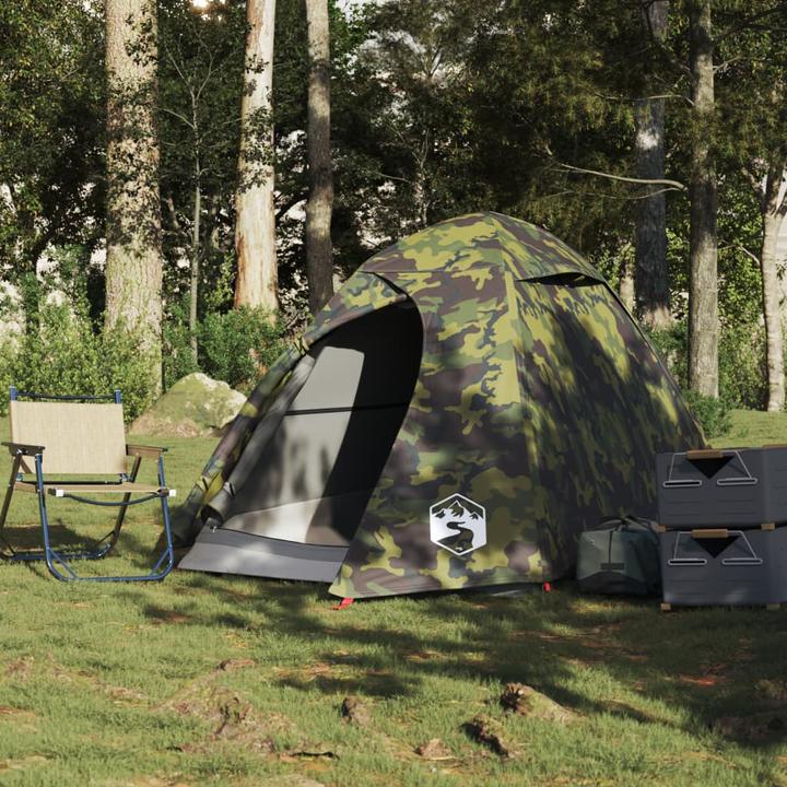 Image du produit VidaXL Tente de camping dôme 2 personnes camouflage imperméable (Tente igloo, 2.10 kg, 2 personnes)