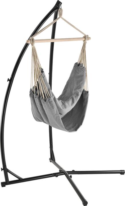 Actual product image Casa.Pro XXL hanging chair Diseröd with frame 110x205 cm grey (130 kg)