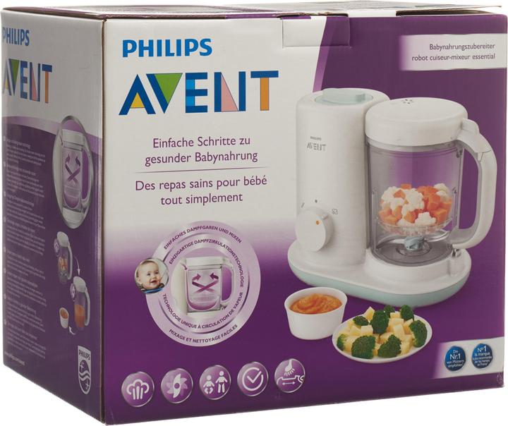 Produktbild Philips Avent 2 in 1 effektiver Babynahrungszubereiter Dampfgarer und Mixer