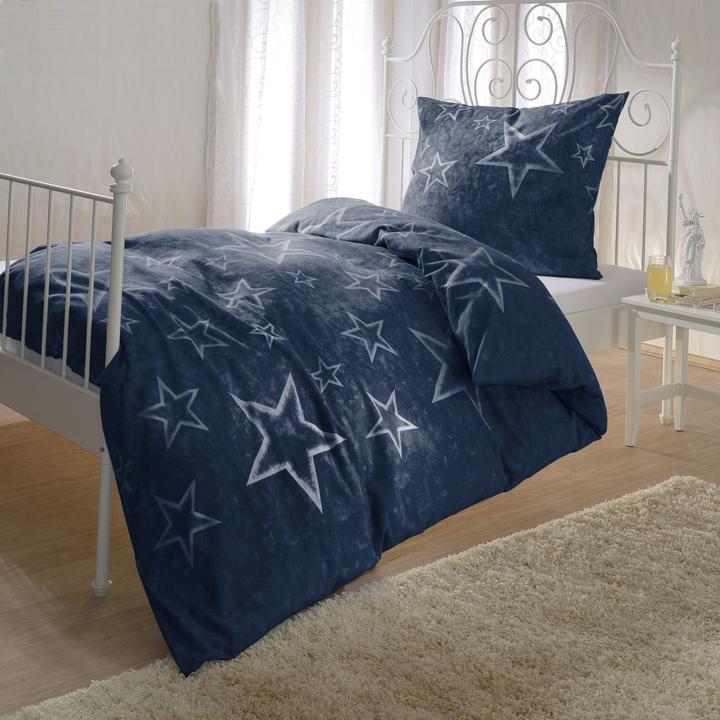 BettwarenShop Sterne (Bettwäsche Set, 155x200 cm + 80x80 cm)