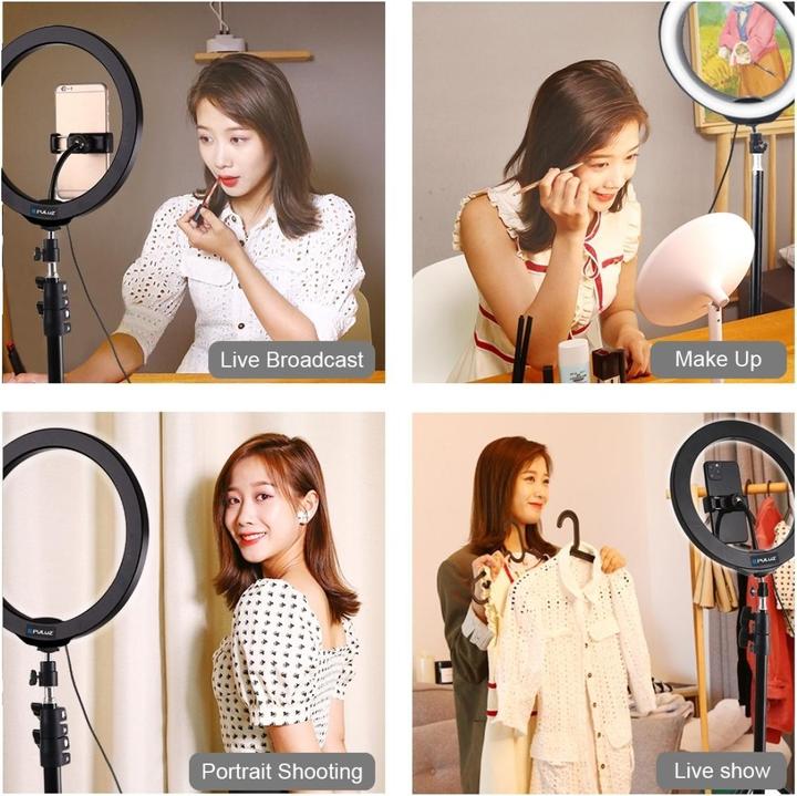 Image du produit Puluz PKT3035 Lampe vidéo selfie 26cm (éclairage annulaire)